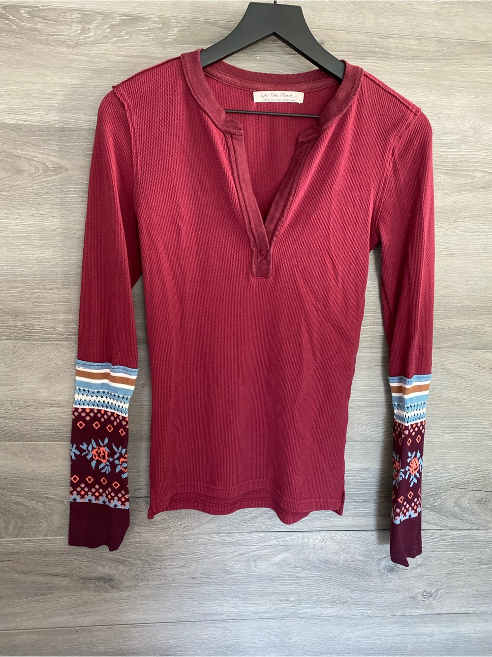 Free People Sweater Cuff Thermal Top